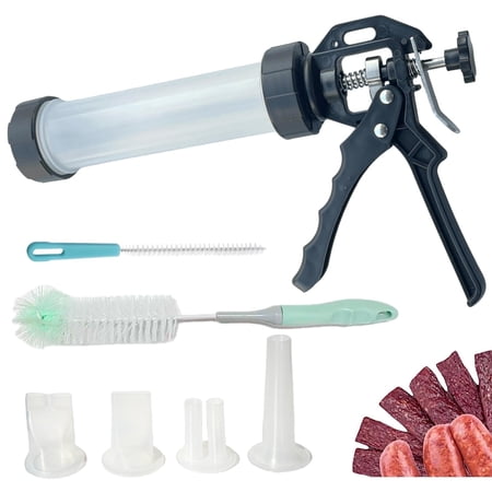 Carjuvel Jerky Tool Professional, Classic Plastic 1.5 lb Manual Sausage Stuffer