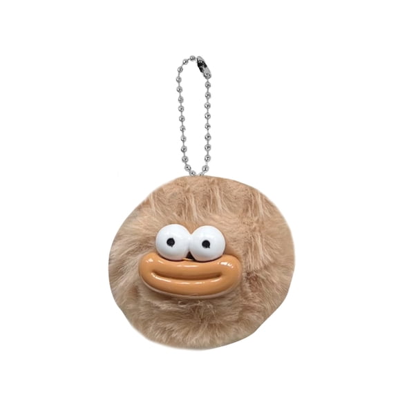 Sausage Mouth Pompoms Keychain Creative Eye Catching Pendant for Backpacks Perfect Gift for Christmas and Birthdays