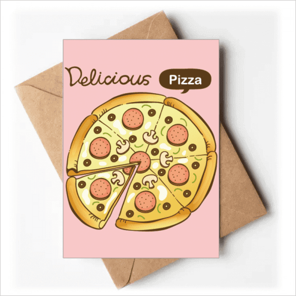 Sausage Mushroom Pizza Italy Foods Greeting Cards You are Invited Invitations