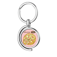 thumbnail image 1 of Sausage Mushroom Pizza Italy Foods Rotating Keychain Metal Keyring Holder, 1 of 2