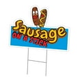 thumbnail image 1 of Sausage On A Stick 12" x 16" Yard Sign & Stake | Advertise Your Business | Stake Included Double Sided Image | Made in The USA, 1 of 3
