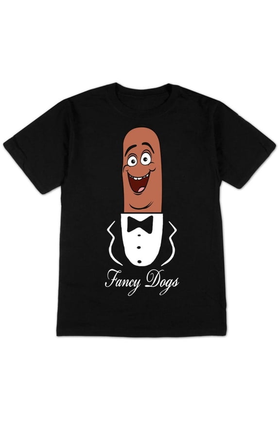 Sausage Party- Frank Fancy Dog Apparel T-Shirt - Black