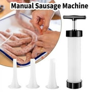 Sausage Stuffer - Homemade Manual Sausage Maker, Fast Meat Filling Machine, Food Grade Kitchen Sausage Stuffer Tool for Household Use 3 Stuffing Tubes