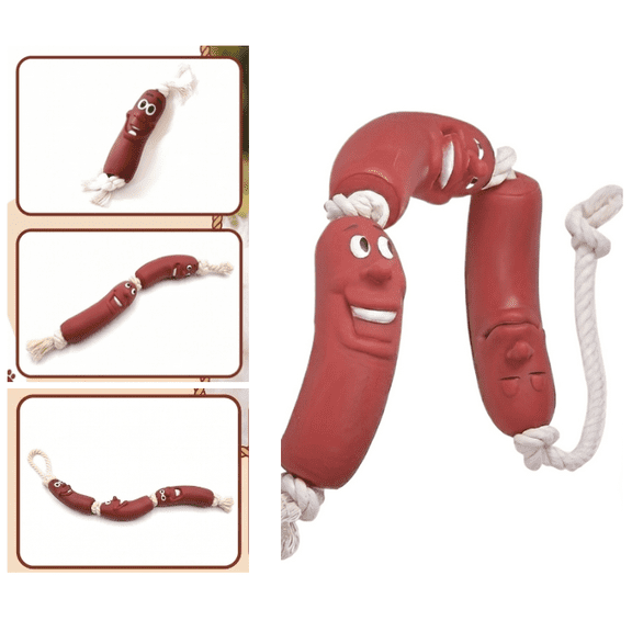 Sausage Toy 15" Cotton Rope Toys for Dogs (1Pc)