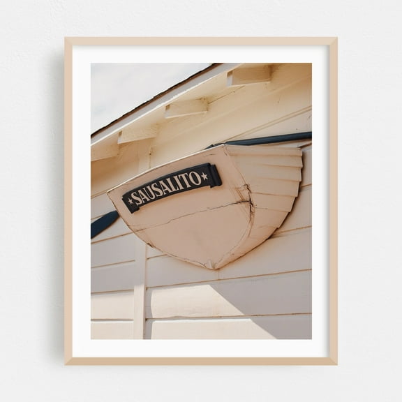 Sausalito Ship - Sausalito California Photography Oak Framed Wall Art Print 24 x 30 inches