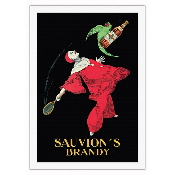 Sauvion’s Brandy - Vintage French Advertising Poster by Joseph Stall c.1925 - Fine Art Rolled Canvas Print 27in x 40in