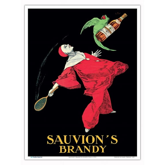 Sauvion’s Brandy - Vintage French Advertising Poster by Joseph Stall c.1925 - Master Art Print (Unframed) 9in x 12in