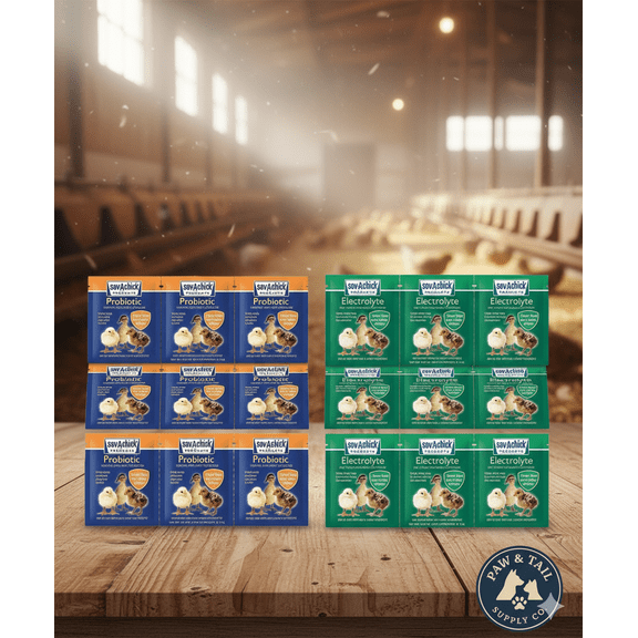 Sav-A-Chick 18PK Bundle Electrolyte Vitamin & Probiotic Poultry Health Packets