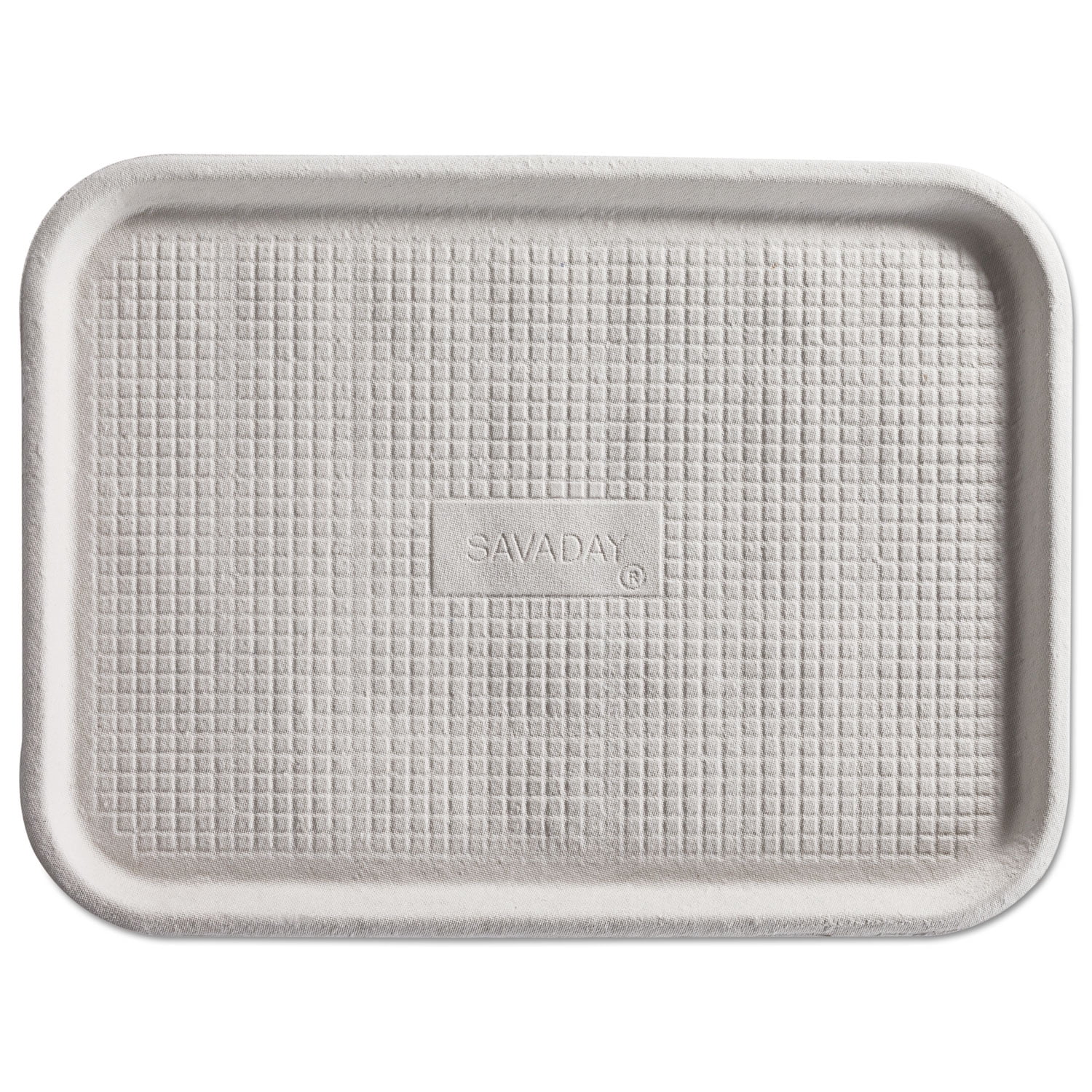 Savaday Molded Fiber Flat Food Tray, 1-Compartment, 16 x 12, White, Paper, 200/Carton Savaday Molded Fiber Flat Food Tray, 1-Compartment, 16 x 12, White, Paper, 200/Carton