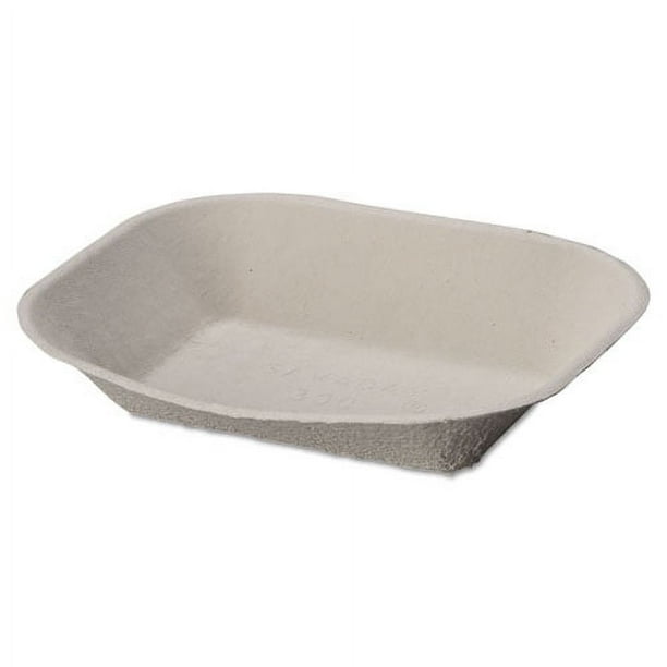 Savaday Molded Fiber Food Tray, 1-Compartment, 7 x 9, Beige, Paper, 250/Bag, 500/Carton Savaday Molded Fiber Food Tray, 1-Compartment, 7 x 9, Beige, Paper, 250/Bag, 500/Carton