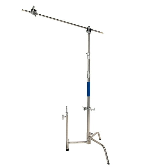 Savage 20" 3-Section Stainless Steel C-Stand with Grip Arm Kit, 25 lbs Capacity, 64" Height