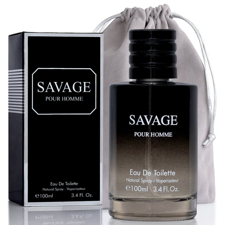 Savage 3.4 Oz Eau De Toilette Spray Refreshing & Warm Masculine Scent for  Daily Use Men's Casual Cologne Includes NovoGlow Carrying Pouch Smell Fresh  All Day A Gift for Any Occasion 