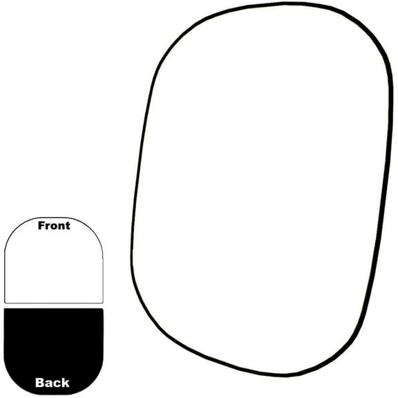 Savage 5x6' Collapsible Disc Reversible Muslin Style Background with 8' Aluminum Stand, Black/White