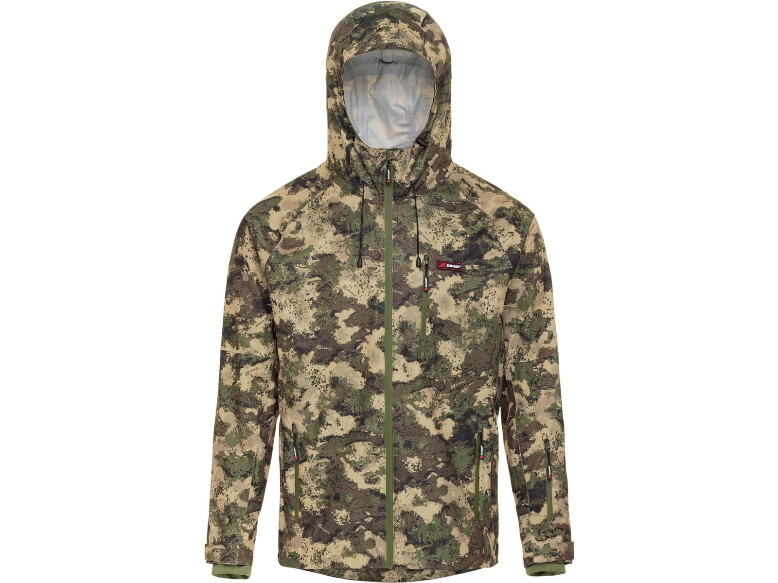 Savage Arms Long Sleeve Rain Jacket - Men's, Green Camo, Medium