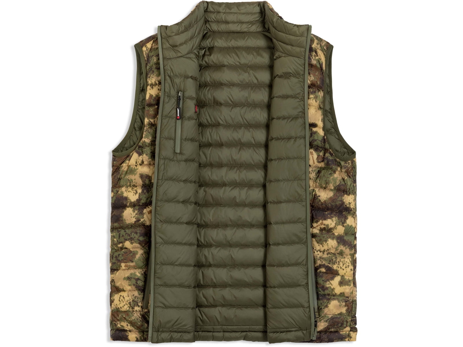 Savage Arms Reversible Duck Down Vest-Men's, Woodland Green Camo