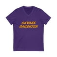 thumbnail image 1 of Savage Daughter Unisex Jersey Short Sleeve V-Neck Tee, 1 of 2