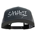 thumbnail image 1 of Savage Embroidered Cap Big Size 5 Panels Mesh Flat Bill Snapback - Dk Grey XL-3XL, 1 of 5