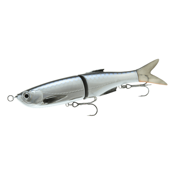 Savage Gear 3D Jointed Glide Swimmer, Slow Sinking, Dirty Silver Flash, 5 1/4in, 1oz, GS-135-DSF