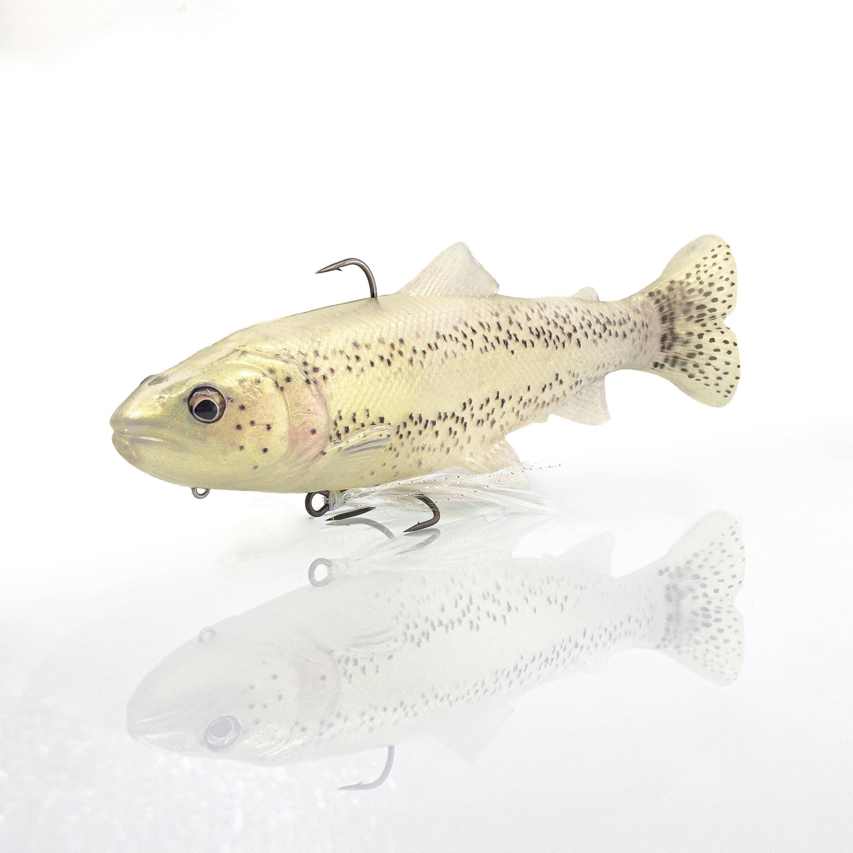 Savage Gear 3D Line Thru Pulse Tail Trout Pro, 6 in, Washed Out Trout