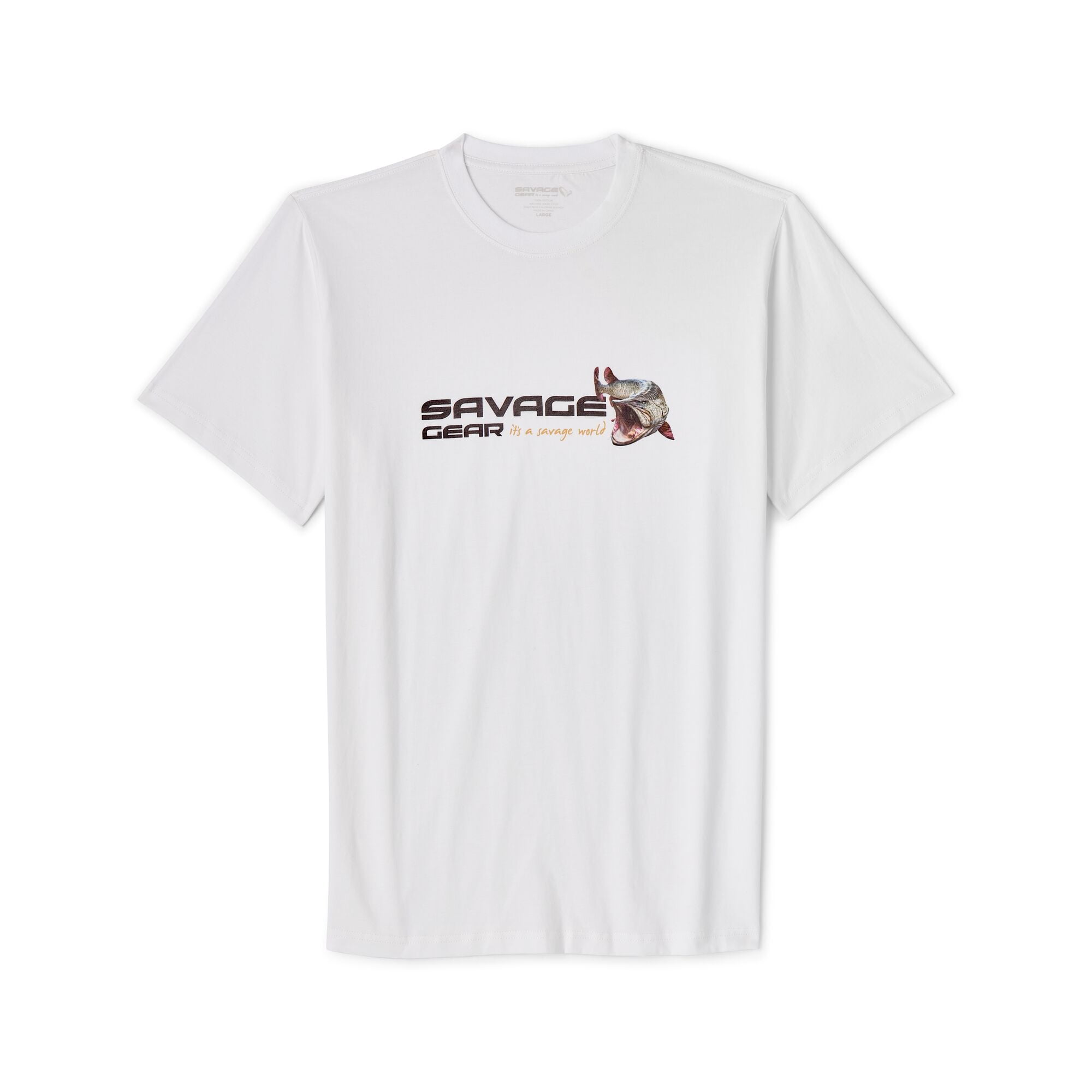 Savage Gear Musky Graphic Tee, White, Size XL