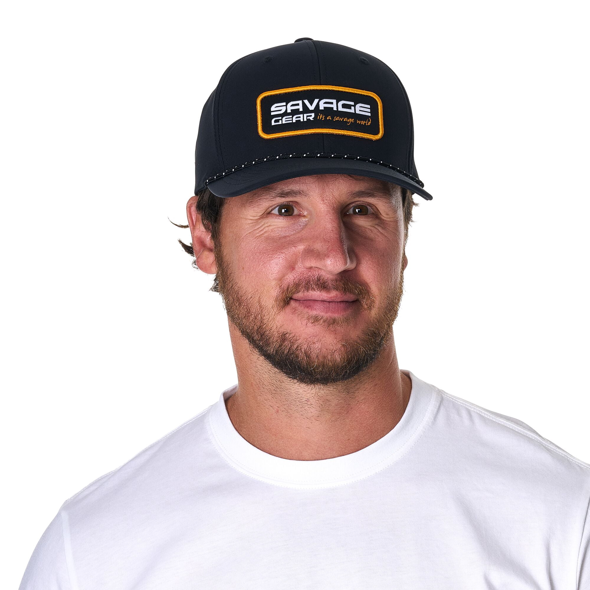 Savage Gear Patch Logo Performance Snapback Hat, Black