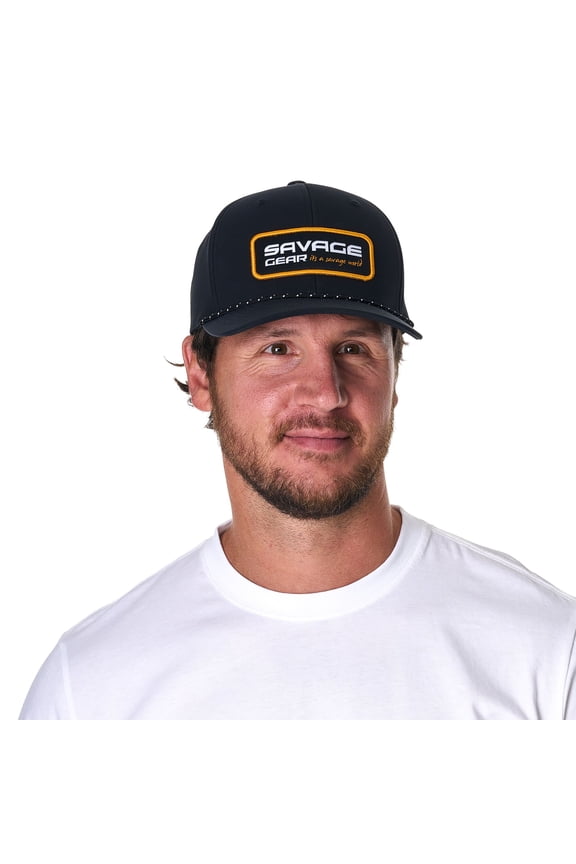 Patch Logo Performance Snapback Hat, Black
