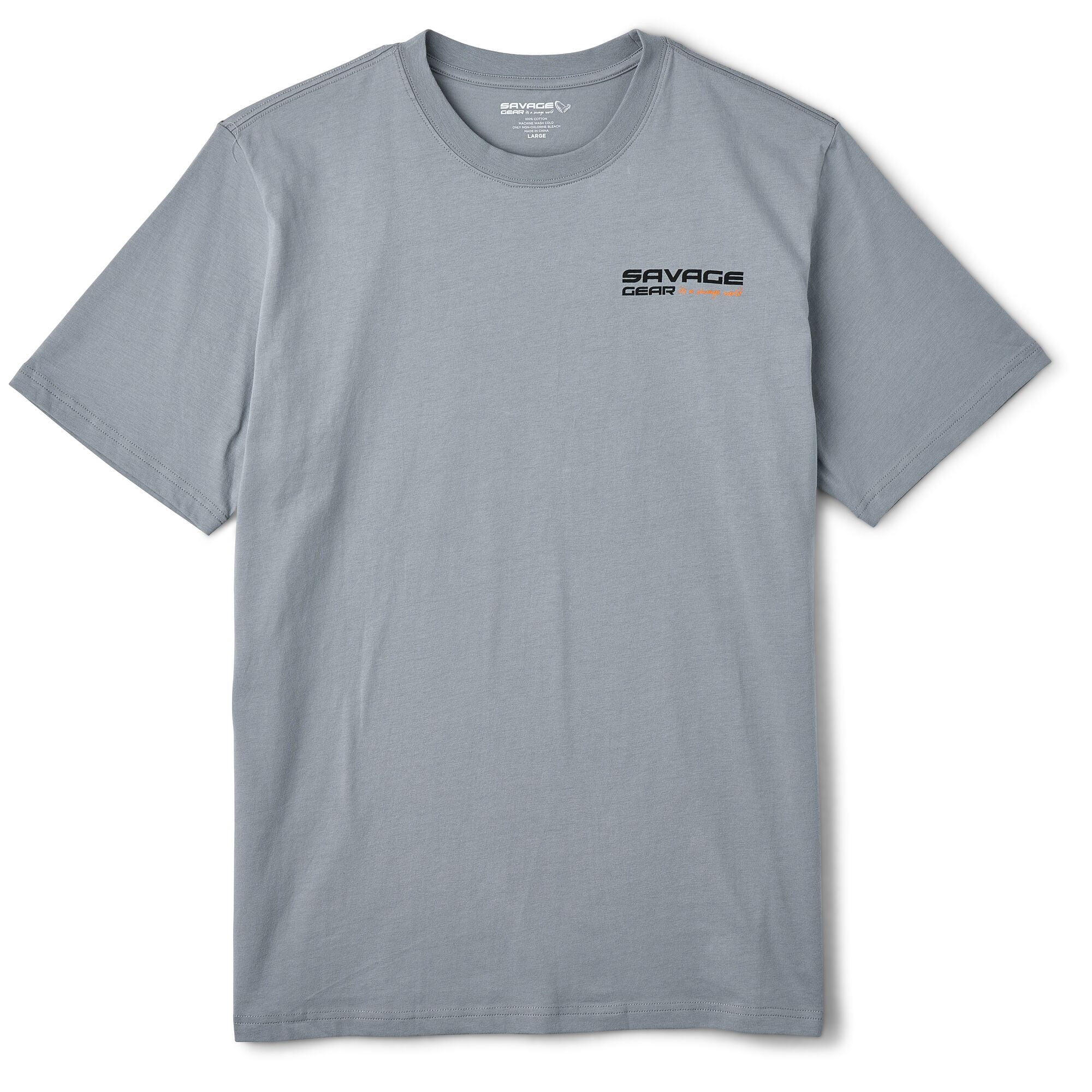 Savage Gear Snook Graphic Tee, Grey, Size L