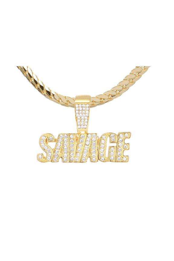 Savage Gold Tone 20" Miami Cuban Chain Necklace MCP 1195 G