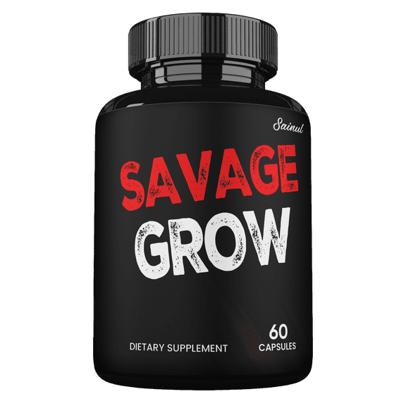 Savage Grow Capsules, Official Formula, Maximum Strength Supplement 1 Month Supply (1 Pack)