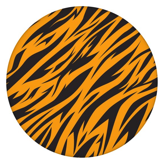 Savage Leopard Pattern Round Tablecloth - Windproof Elastic Edge, Durable Waterproof Table Cover for Parties