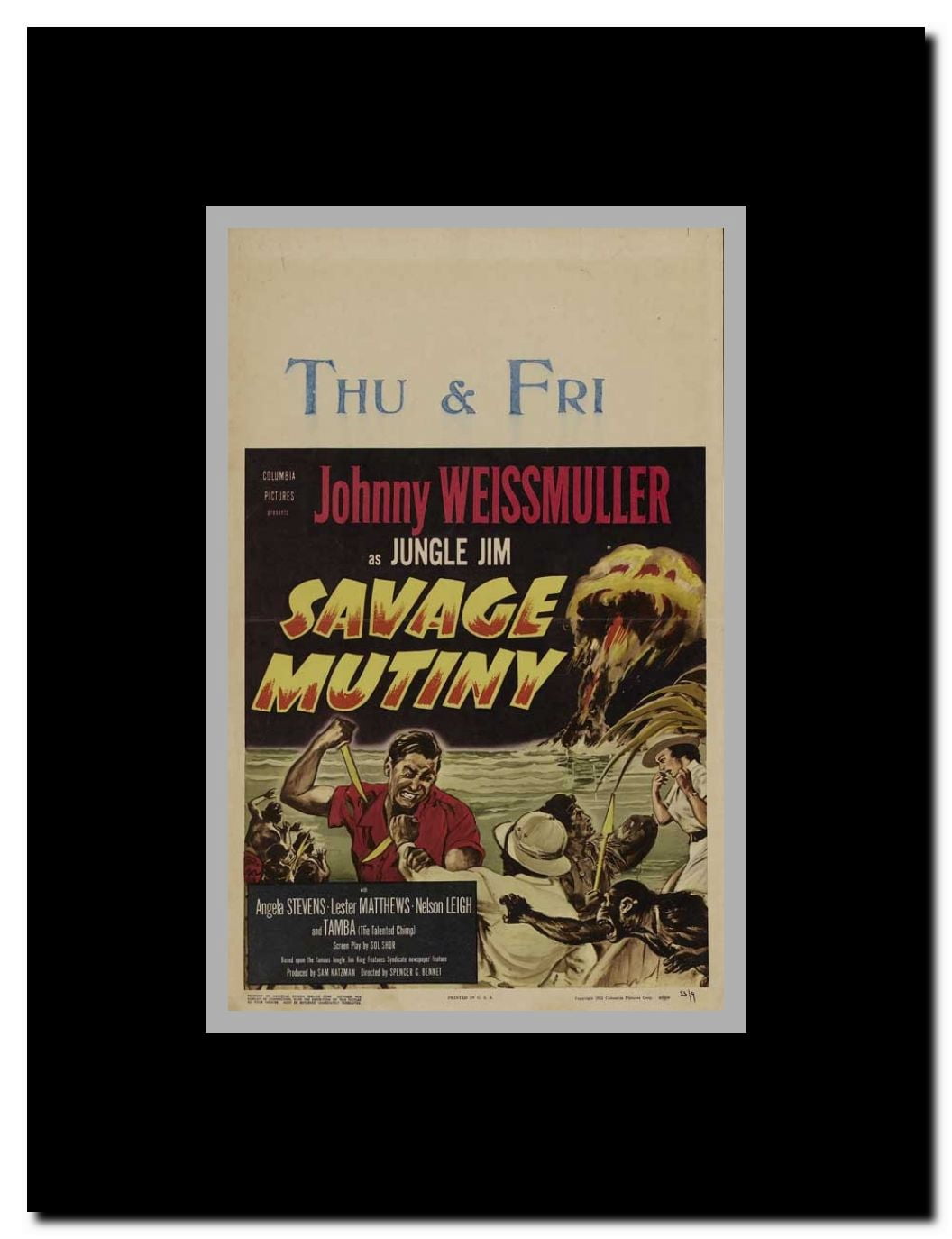 Savage Mutiny Framed Movie Poster