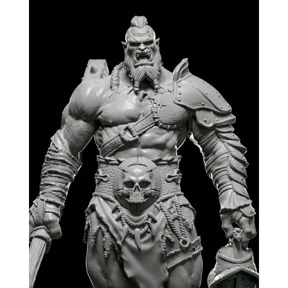 Savage Orc Warlord Miniature