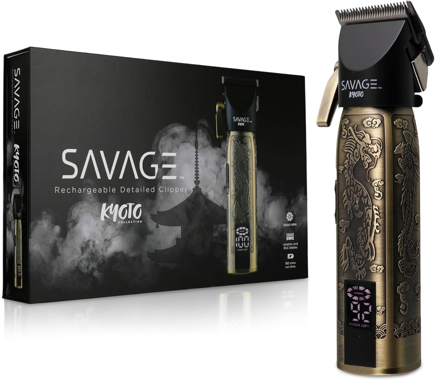 Savage Professional Hair Clippers for Men, Diamond-Like-Carbon