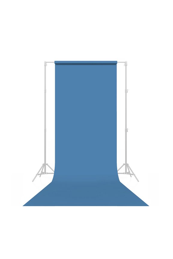 Seamless Paper Photography Backdrop - #30 Gulf Blue (53 in x 36 ft) for Youtube Videos, Live Streaming, Interviews and Portraits - A