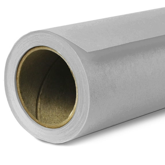 Savage Seamless Paper Photography Backdrop - #60 Focus Gray (26 in x 36 ft) for Youtube Videos, Live Streaming, Interviews and Portraits - Made in USA