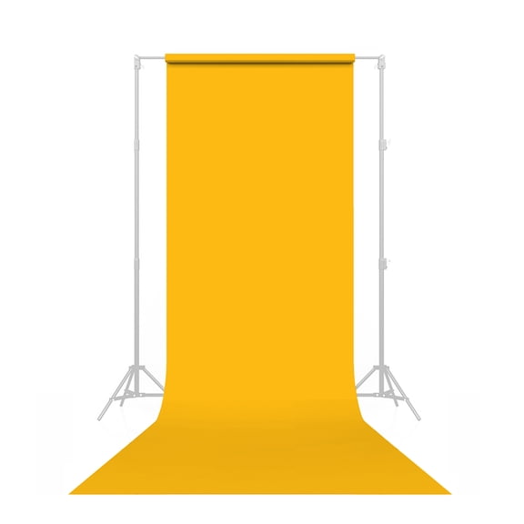 Savage Seamless Paper Photography Backdrop - #71 Deep Yellow (53 in x 36 ft) for Youtube Videos, Live Streaming, Interviews and Portraits -