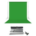 thumbnail image 1 of Savage Widetone Seamless Background Paper, 86" wide x 36' Tech Green, #46 - Bundle With Flashpoint 10' Background Support System Air Cushioned, Flashpoint Clip Clamp with 2" Jaw, 1 of 9