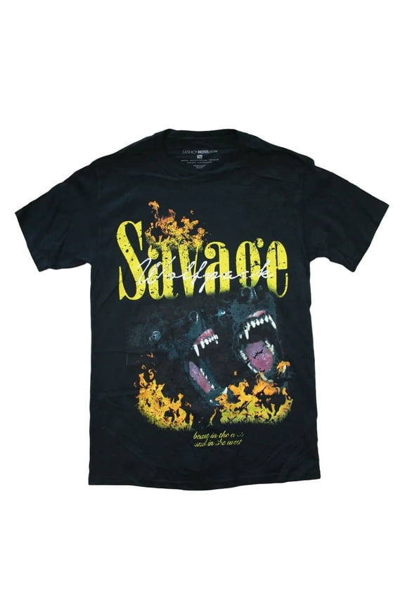 Savage Wolfpack Beast in the East and in the West Men's T-shirt (3XL)