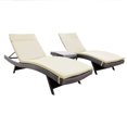 thumbnail image 1 of Savana 3-Piece Outdoor Wicker Lounge with Cushions and Coffee Table, Grey and Beige, 1 of 15