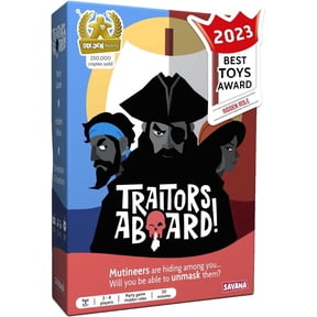 SAVANA Traitors Aboard - Award-Winning Pirate Bluffing Party Game - Secret Identity & Betrayal - Ages 10+ - 3 to 8 Players - 20 Minutes