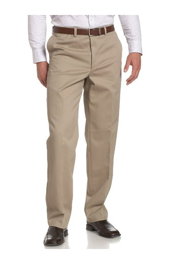 Men's Big & Tall Wrinkle Free Flat Front Twill Pant