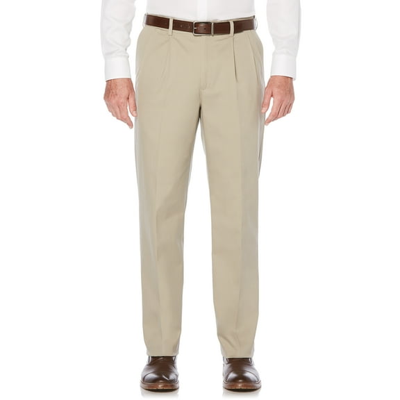 Savane Men's Big & Tall Pleated Ultimate Performance Chino Pants