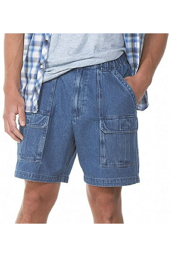 Men's Comfort Hiking Cargo Shorts Denim 40