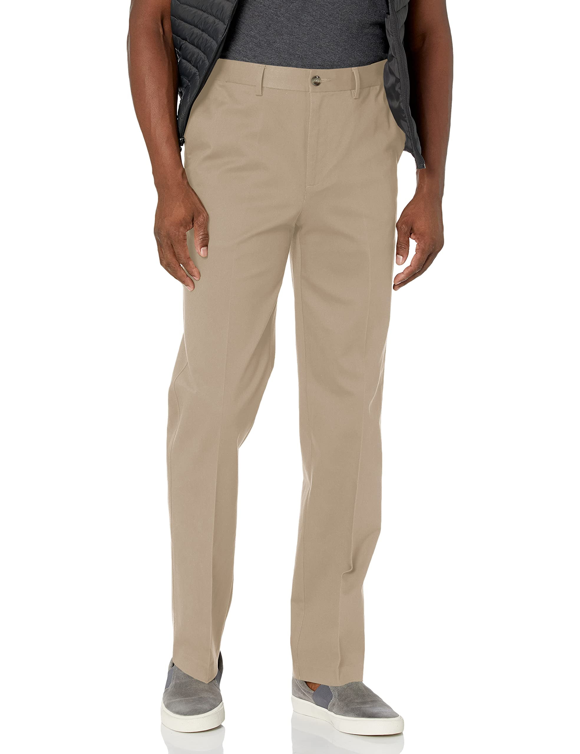 Savane Men's Flat Front Stretch Ultimate Performance Chino Pants with ...