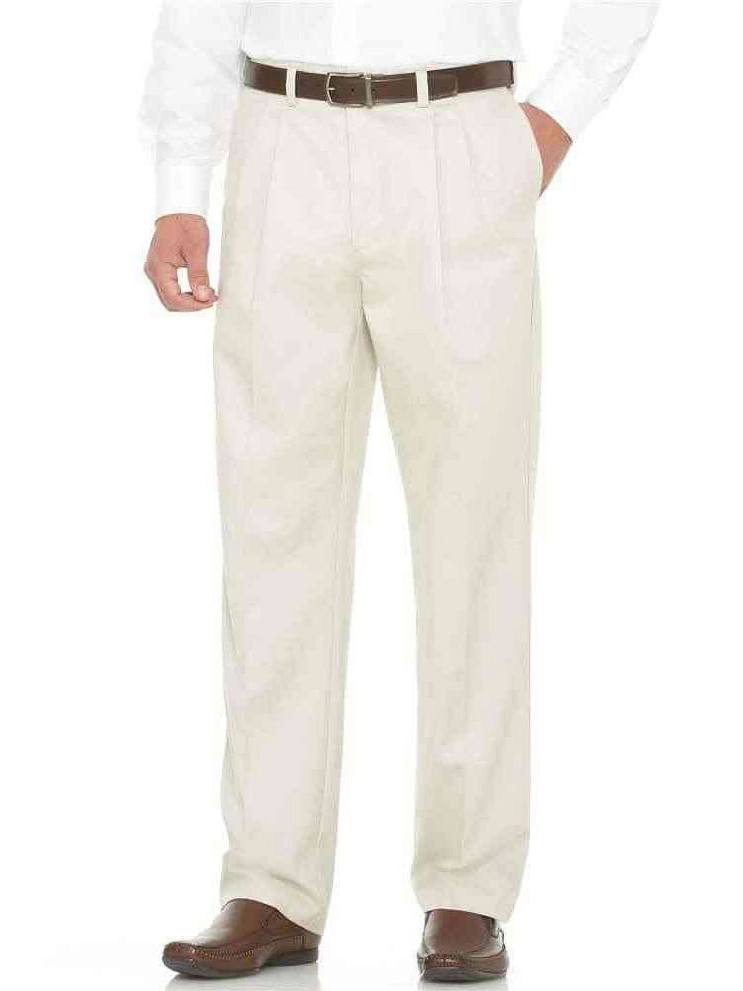 Savane Men's Pleated Front Performance Chino Pants