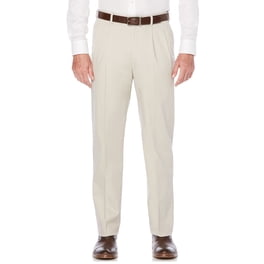 Haggar Men's Premium No Iron Khaki Flat Front Pant Straight Fit