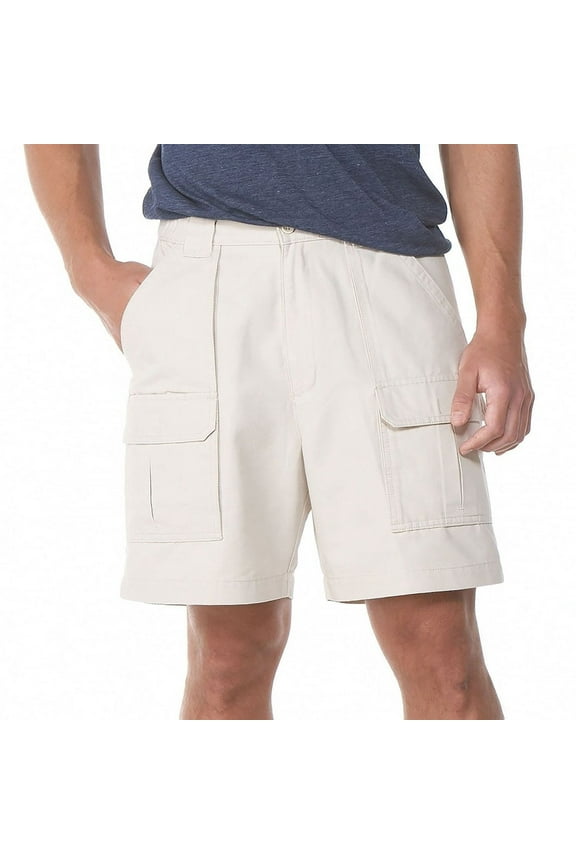 Mens Size 36 Comfort Hiking Cargo Short, Stone