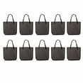 thumbnail image 1 of Savanna Clear Plastic Tote Bags Set of 10, Bulk Pack - Perfect for Employees, Students, And For Everyday Use - Smoke, 1 of 5