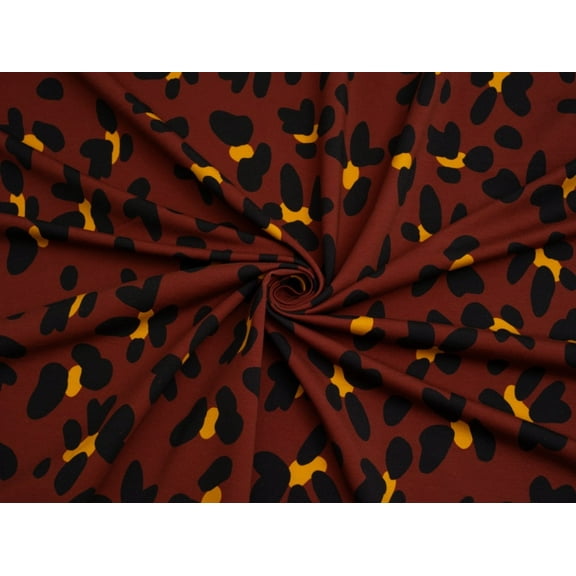 Savanna Daisy Loop Back French Terry Stretch Knit Fabric - per yard