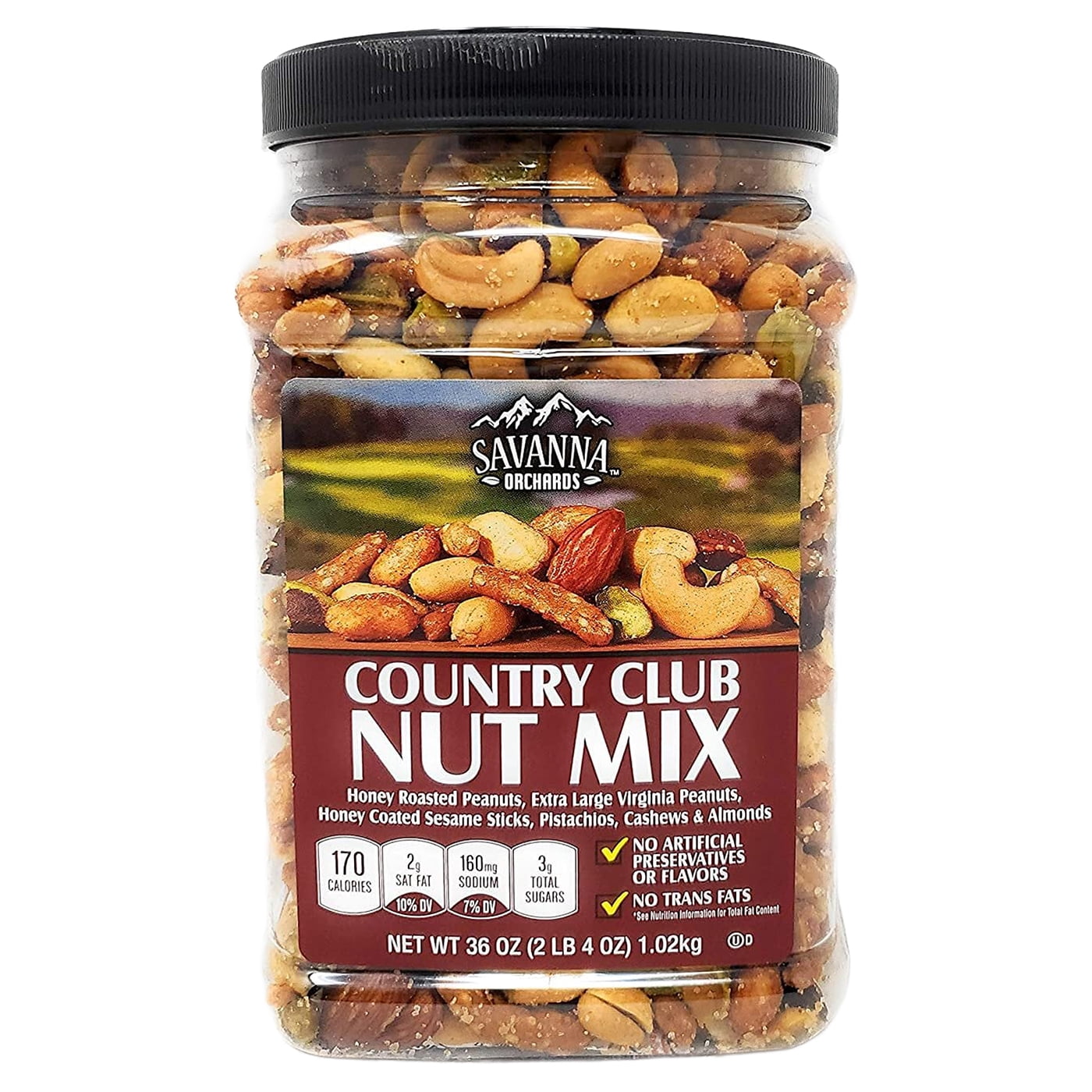 Savanna Orchards Country Club Nut Mix Trail Mixes 2.25 Pound